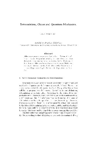 Determinism, Chaos and Quantum Mechanics.(en)(30s)