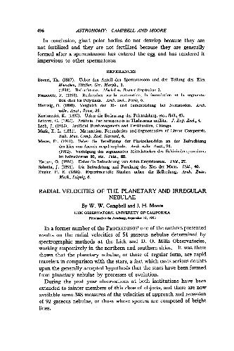 Radial Velocities of the Planetary and Irregular Nebulae (1915)(en)(4s)