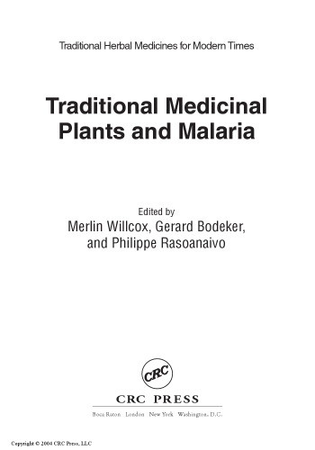 Traditional Medicinal Plants and Malaria