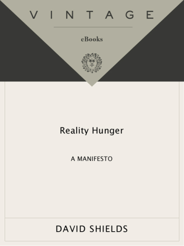 Reality Hunger: A Manifesto