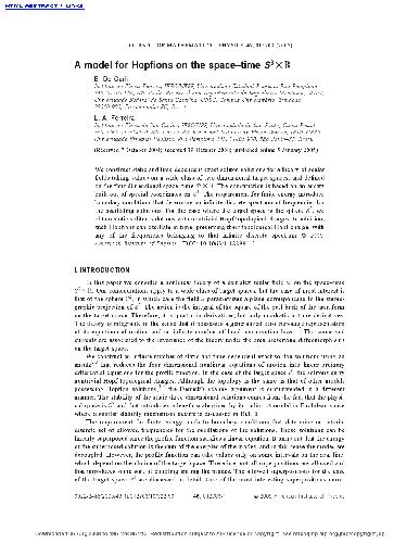 A model for Hopfions on the space-time S^3*R