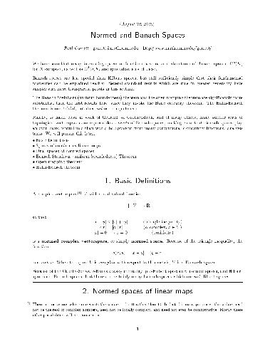 Normed and Banach Spaces (2005)(en)(8s)