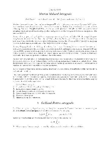 Vector-Valued Integrals (2008)(en)(12s)