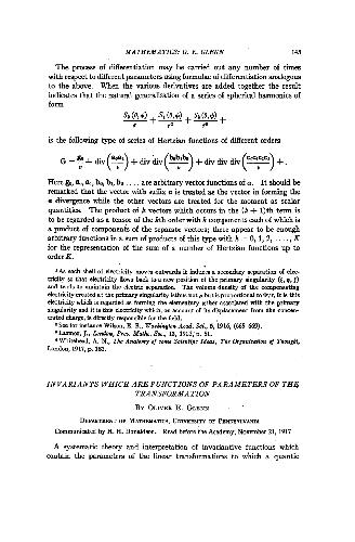 Invariants Which are Functions of Parameters of the Transformation (1917)(en)(4s)