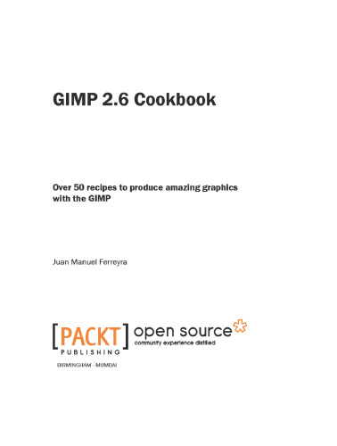 GIMP 2.6 cookbook