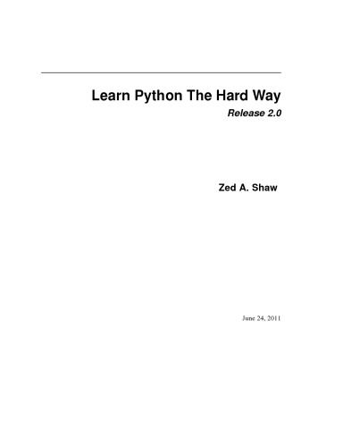 Learn Python The Hard Way