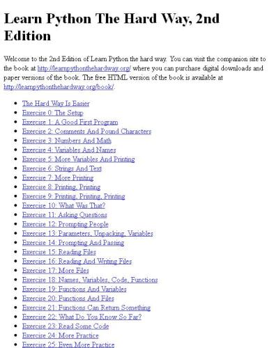 Learn Python The Hard Way