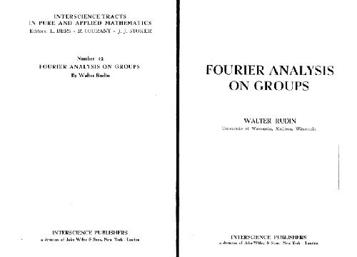 Fourier analysis on groups