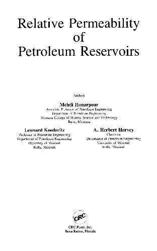 Relative Permeability of Petroleum Reservoirs