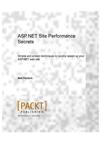 ASP NET Site Performance Secrets 