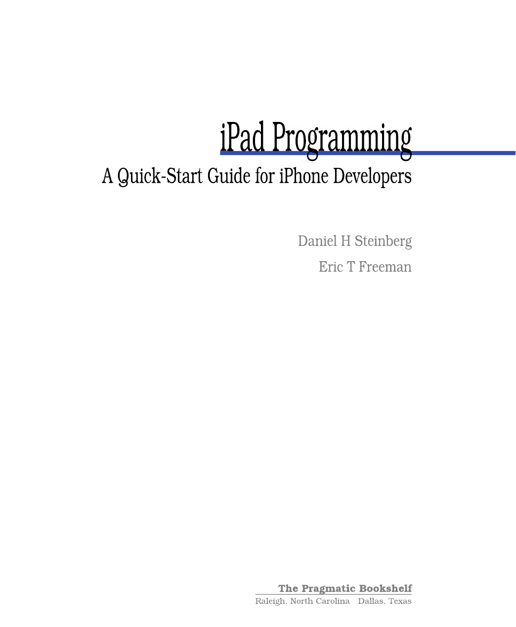 iPad Programming 