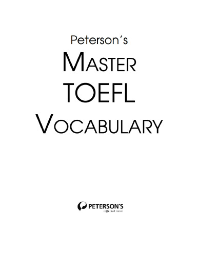 Master TOEFL Vocabulary 