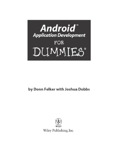 Android Application Development for Dummies 