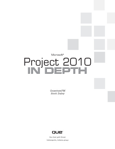 Microsoft Project 2010 in Depth