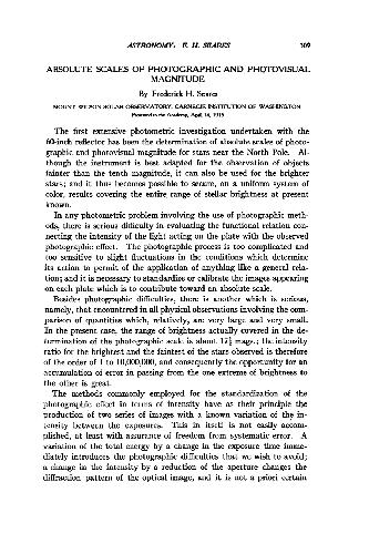 Absolute Scales of Photographic and Photovisual Magnitude(en)(7s)