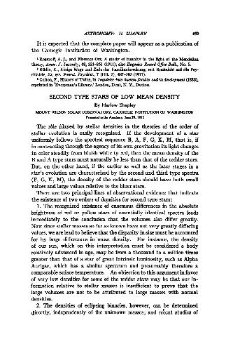 Second Type Stars of Low Mean Density (1915)(en)(3s)