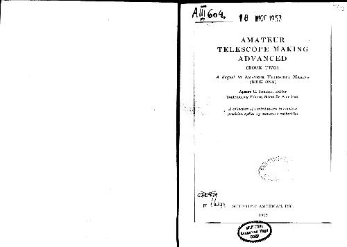 Amateur Telescope Making Advanced (Book Two) (1952)(en)(650s)