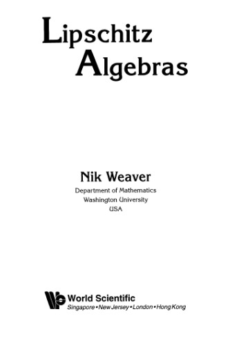 Lipschitz algebras