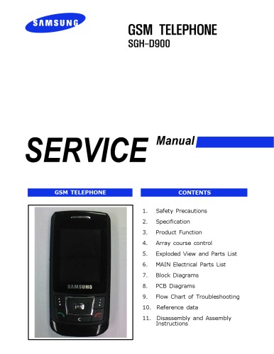 Service manual Samsung D900