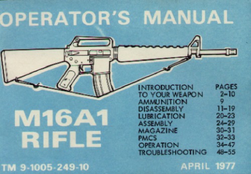 M16A1 rifle operators manual