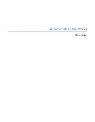 Fundamentals of Anaesthesia