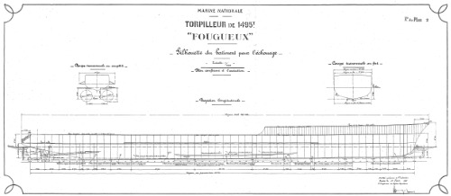 Чертежи кораблей французского флота - FOUGUEUX 1928