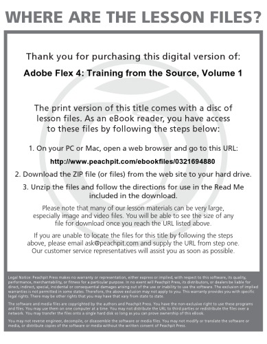 Adobe Flex 4 Training from the Source V1