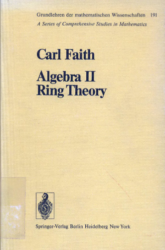 Algebra II Ring Theory