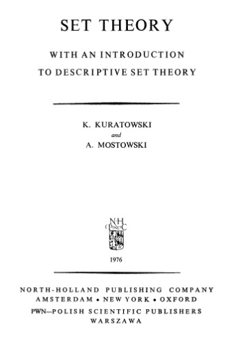 Set theory, with an introduction to descriptive set theory