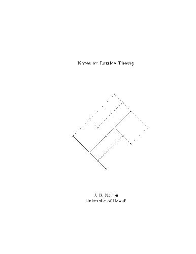 Notes on lattice theory