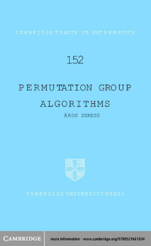 Permutation group algorithms