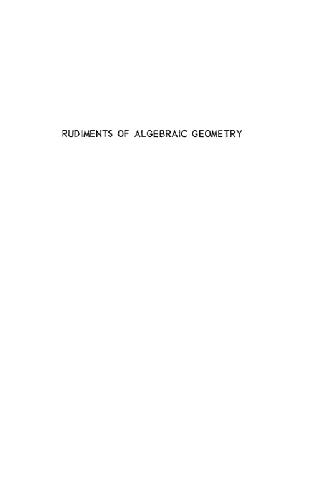 Rudiments of algebraic geometry