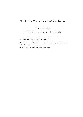 Modular Forms, a Computational Approach 