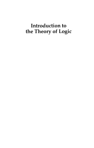 Introduction to the theory of logic