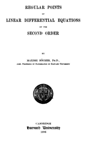 Regular points of linear differential equations of the second order