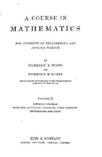 A Course in Mathematics Volume II 