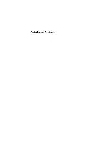 Perturbation Methods (Wiley Classics Library)  