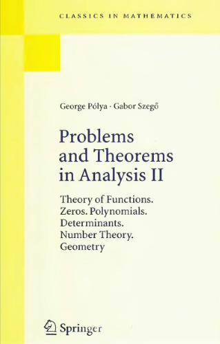 Problems and theorems in analysis I