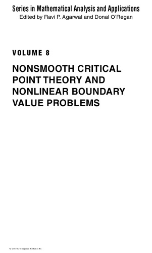 Nonsmooth critical point theory and nonlinear boundary value problems