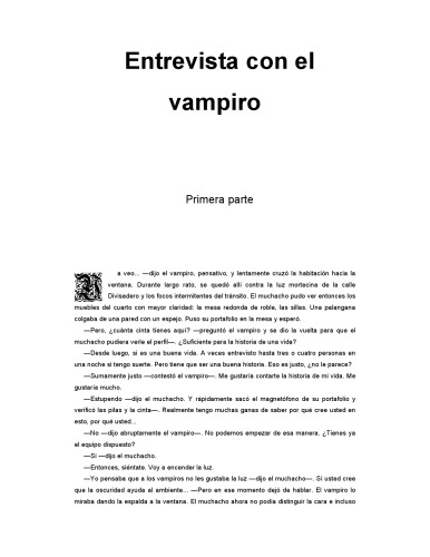 Entrevista con el vampiro (Cronicas Vampiricas the Vampire Chronicles)  