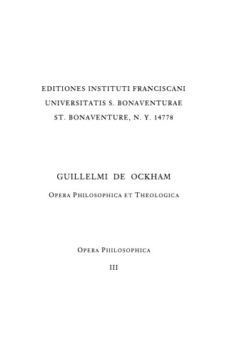 Opera Philosophica Vol. 03  