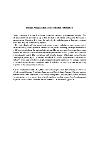 Plasma Processes for Semiconductor Fabrication  