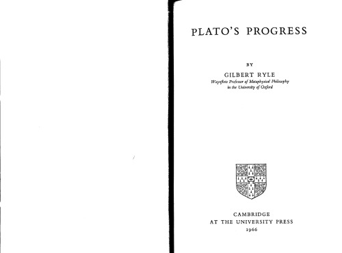 Plato’s Progress