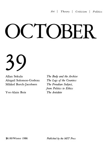 October journal No.39 Winter (1986)