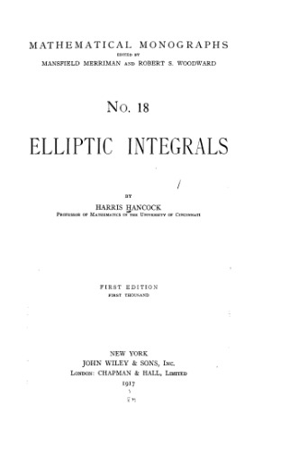 Elliptic integrals