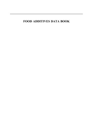 Food Additives Data Book  