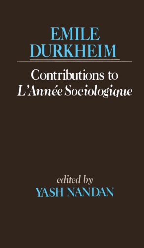 Contributions to L'Année Sociologique