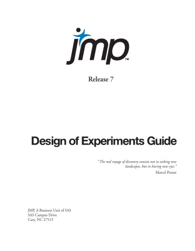 JMP Design of Experiments, Release 7  