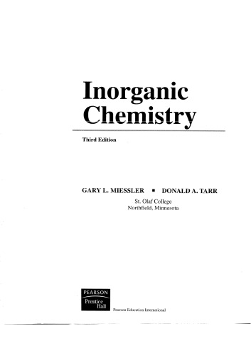 Inorganic Chemistry 3rd Edition