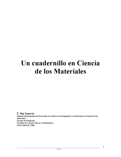 Un cuadernillo en Ciencia de los Materiales  